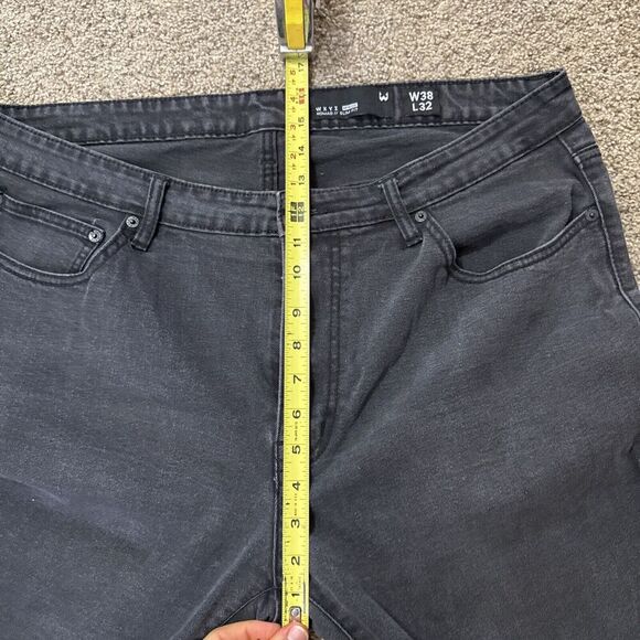 WXYZ Jeans 38x32 Mens Nomad Slim Fit Stretch Tapered Streetwear Punk Goth Black - Picture 6 of 11